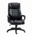 High Back 6 Points Vibration Massage Executive Office Chair, Black Vinsetto