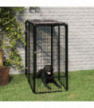 Dog Playpen 6 Panels Black 50x100 cm Powder-coated Steel