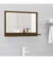 Bathroom Mirror Brown Oak 60x10.5x37 cm Engineered Wood