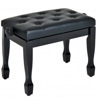 Classic Digital Keyboard Piano Bench Padded Seat Stool Solid Wooden