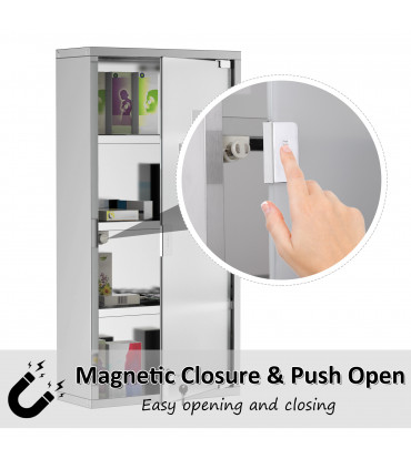 LED Illuminated Bathroom Infrared Sensor Mirror Dustproof 60�80x4CM HOMCOM