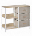 Chest Dresser with 3 Drawers Storage Cabinet Organizer, Beige