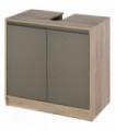 60x60cm Under-Sink Storage Cabinet w/ Adjustable Shelf 2 Doors Cabinet