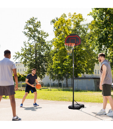 Adjustable Basketball Hoop Stand w/ Wheels, Stable Base HOMCOM