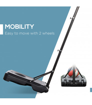 Adjustable Basketball Hoop Stand w/ Wheels, Stable Base HOMCOM