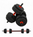 25kg Adjustable 2 IN 1 Barbell Dumbbells Weight Set for Body Fitness HOMCOM