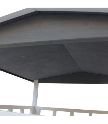 Cat House 3-Tier Waterproof Paint w/ Tilted Roof Bottom Tray Elevated Base