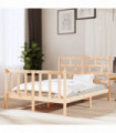 Bed Frame Solid Wood Pine 120x190 cm 4FT Small Double