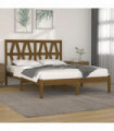 Bed Frame Honey Brown Solid Wood Pine 200x200 cm