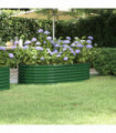 vidaXL Garden Raised Bed Powder-coated Steel 152x80x36 cm Green