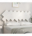 Bed Headboard White 141x3x80.5 cm Solid Wood Pine