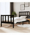 Bed Frame Black Solid Wood 90x200 cm