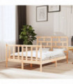 Bed Frame Solid Wood Pine 140x190 cm