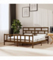 Bed Frame Honey Brown Solid Wood Pine 200x200 cm