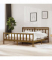 Bed Frame Honey Brown Solid Wood 200x200 cm