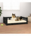 vidaXL Dog Bed Black 95.5x65.5x28 cm Solid Wood Pine