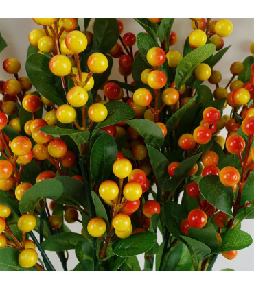 70cm Artificial Orange Berry Spray