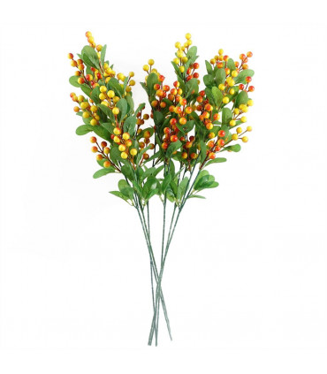 70cm Artificial Orange Berry Spray