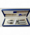 Stationery Gift Set 8 Pieces Silver Chrome Pen Pencil Propelling Rollerball