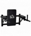 Gym Rack Dip Station Wall Mounted AB Knee Leg Raise Pull Up Fitness HOMCOM