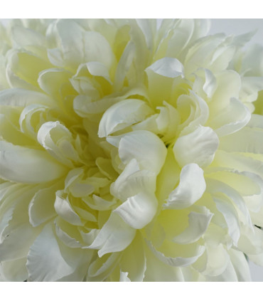 Artificial Flower White Silk 75cm Extra Large Reflex Chrysanthemum - Home Decor
