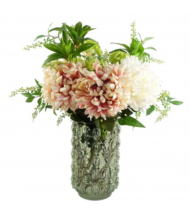 Artificial Flower White Silk 75cm Extra Large Reflex Chrysanthemum - Home Decor