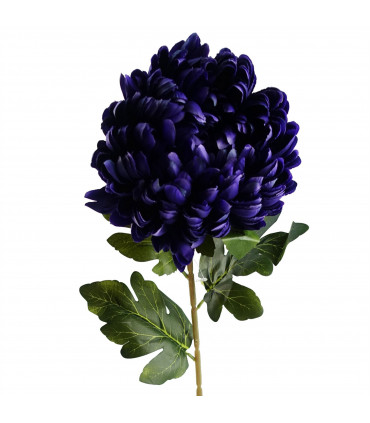 Artificial Flower Purple Extra Large Reflex Chrysanthemum Silk Petals 75cm Wide