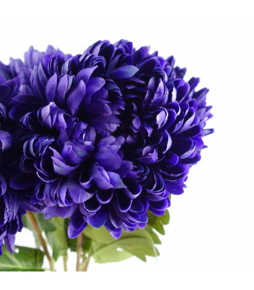 Artificial Flower Purple Extra Large Reflex Chrysanthemum Silk Petals 75cm Wide
