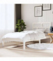 vidaXL Bed Frame White 90x190 cm Single Solid Wood