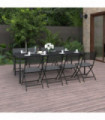 9 Piece Outdoor Dining Set Steel