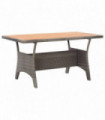 Garden Table Grey 120x70x66 cm Solid Acacia Wood