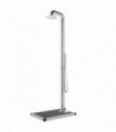 Garden Shower with Grey Base 230 cm Stainless Steel