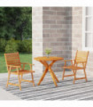 3 Piece Garden Dining Set Solid Wood Acacia