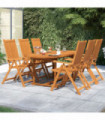 7 Piece Garden Dining Set Solid Wood Acacia