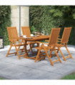 5 Piece Garden Dining Set Solid Wood Acacia