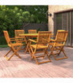 7 Piece Garden Dining Set Solid Wood Acacia