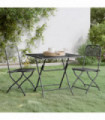 3 Piece Garden Dining Set Expanded Metal Mesh Anthracite