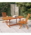 Folding Garden Chairs 2 pcs Solid Wood Eucalyptus