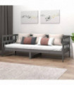 Day Bed Grey Solid Wood Pine 80x200 cm