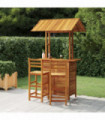 3 Piece Garden Bar Set Solid Wood Acacia