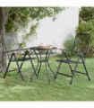 Folding Garden Chairs 2 pcs Expanded Metal Mesh Anthracite