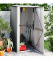 Garden Shed Grey 118.5x97x209.5 cm Galvanised Steel