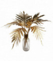 Leaf 80cm Gold Palm Leaves in Gold Ombre Glass Vase 80cm Artificial