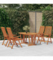 Folding Garden Chairs 4 pcs Solid Wood Eucalyptus