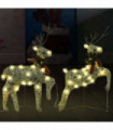 Christmas Reindeers 2 pcs Gold 40 LEDs