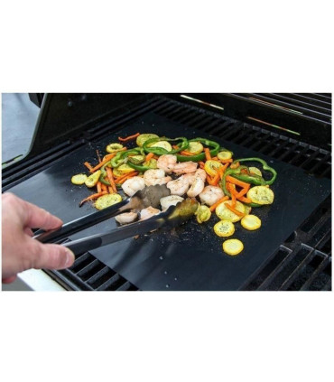 BBQ Grill Mat 40 x 33cm Reusable Dishwasher Safe Non-Stick Oven Liner Mats