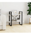 2-Tier Book Cabinet White 80x30x70 cm Solid Pine Wood