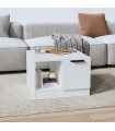Coffee Table White 50x50x36 cm Engineered Wood