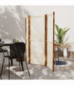 3-Panel Room Divider Cream White 210x180 cm