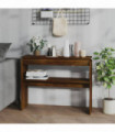 Console Table Brown Oak 102x30x80 cm Engineered Wood